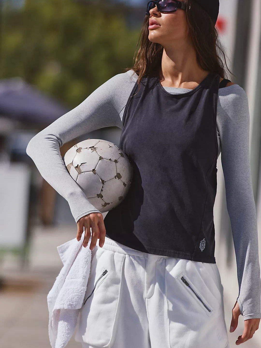 Free People Hot Shot Twist Tank - Black