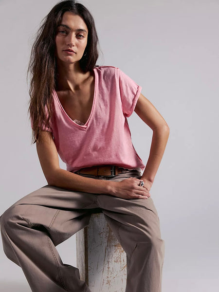 Free People Take 2 Tee - Rose Oil