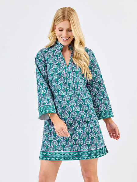 Brenda Dress- Sunshower Flora Ocean