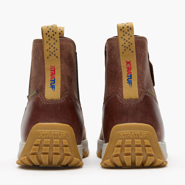 XtraTuf Men’s Waterproof Leather Ankle Deck Boot - Earth Brown