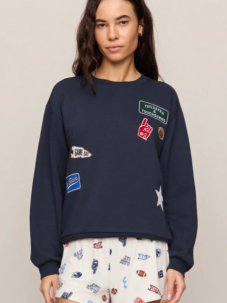 ZSupply Boyfriend Patch Sweatshirt - Eclipse