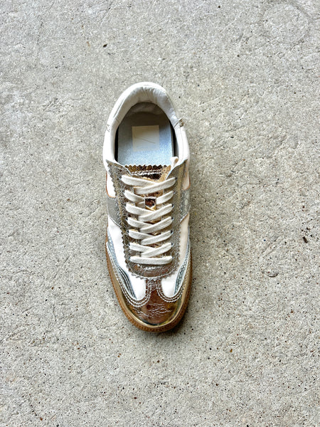 Notice Leather Sneaker - Gold/Silver