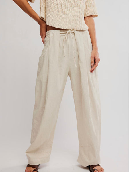 Free People Chambers Laidback Pull on Pants - Summer Sand