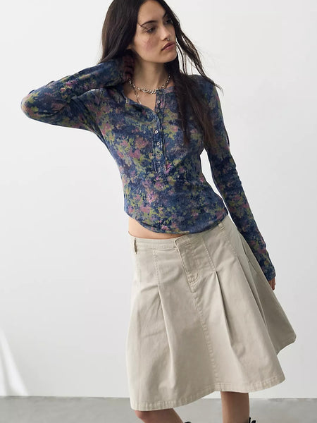 Free People Jamie Henley Printed Top - Floral Haze