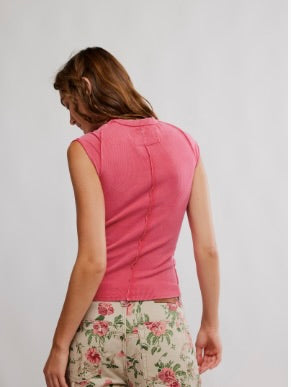 Free People Ever Had Tee - Hibiscus Pop