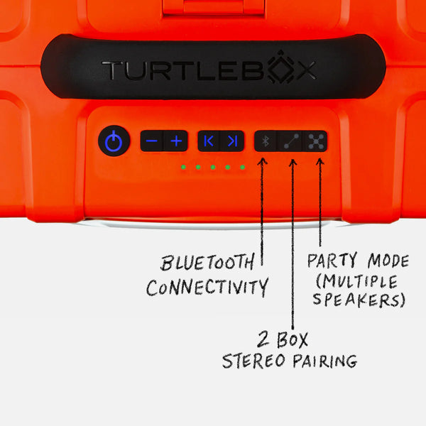 Turtlebox Grande Portable Speaker - Orange