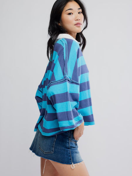 Free People Auggie Tee- Night Shadow/ Tropical B