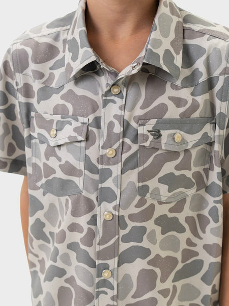 Burlebo Youth Western Shirt - Classic Deer Camo