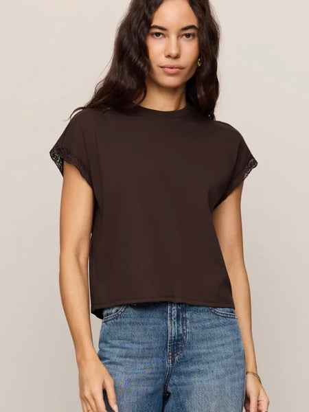 ZSupply Marika Lace Trim Muscle Tee - All