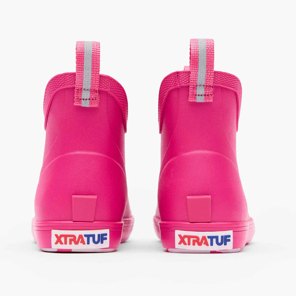 XtraTuf Kids’ Ankle Deck Boot - Neon Pink
