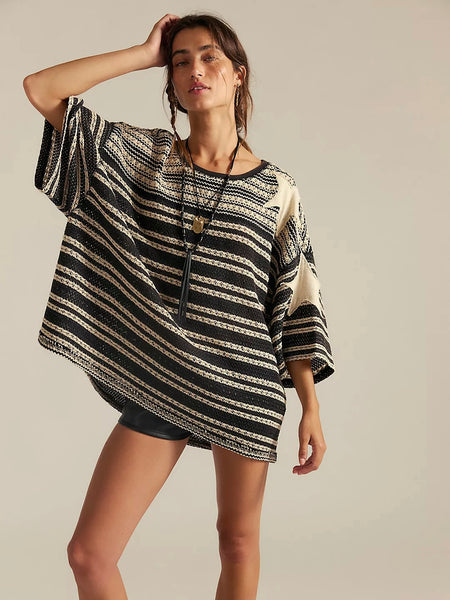 Free People Fun In The Sun Tee - Oreo Combo