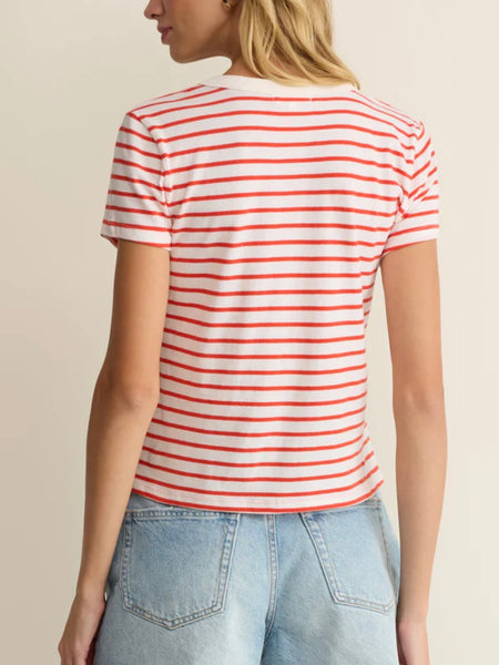 ZSupply Junie Striped Tee- Lychee