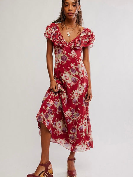 Free People Forsythia Maxi Dress - Richest Res Combo