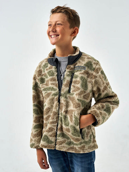 Burlebo Youth Sherpa - Full Zip - Alpine Camo