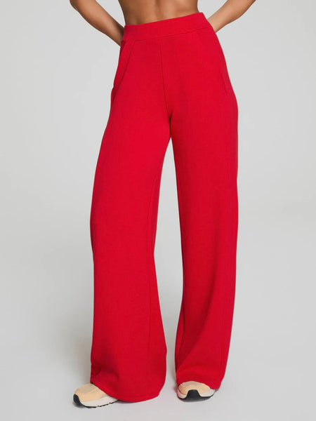 SPANX Wide Leg Track Pant - Red