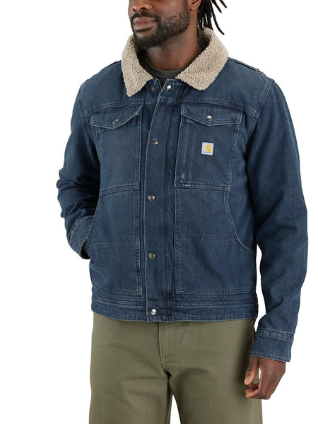 Carhartt Men's Denim Sherpa Lined Jacket