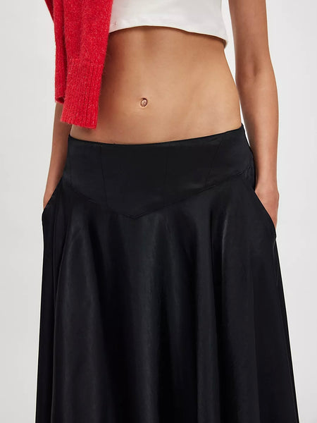 Free People Chilco Maxi Skirt - Black