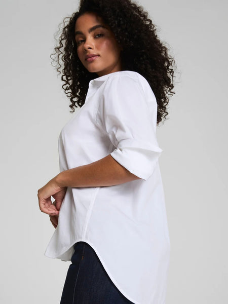 SPANX Poplin Oversized Button Down - Classic White