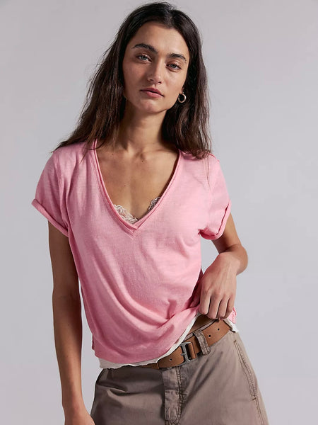 Free People Take 2 Tee - Rose Oil