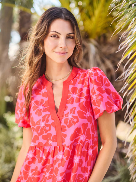 Kinsley Dress- Garden Samba Pink