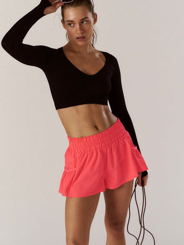 Free People Get Your Flirt On Shorts- Electric Sunset