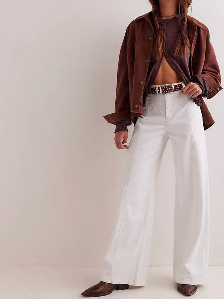Free People Libre Wide Leg Jeans - Island Lights