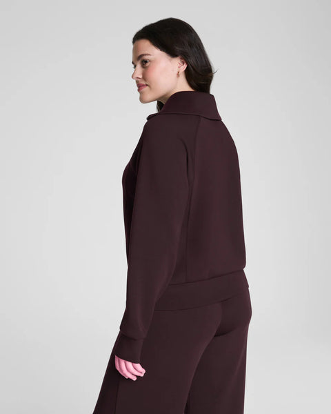 SPANX AirEssential Half Zip - Truffle Brown