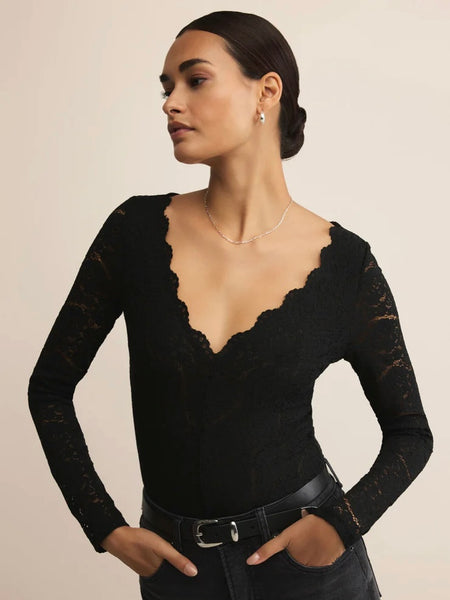 ZSupply Nightfall Lace Bodysuit- Black