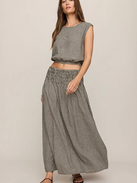ZSupply Brooke Gingham Skirt - Black