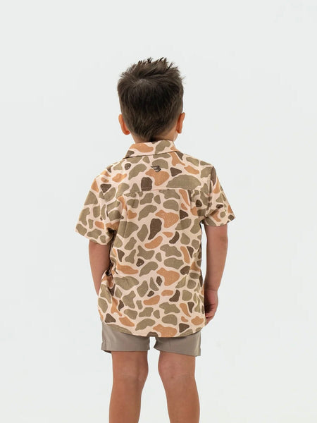 Burlebo Youth Performance Button Up - Venado Camo