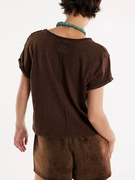 Free People Take 2 Tee - Double Espresso Combo