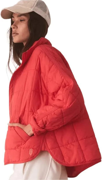 Free People Pippa Packable Puffer- Poppy Red