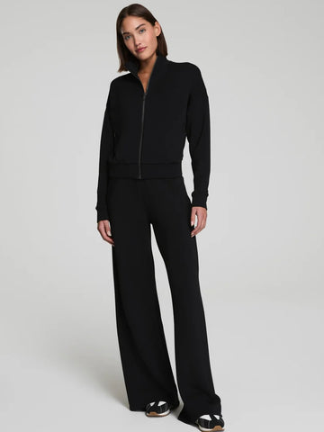 SPANX Wide Leg Track Pant - Black
