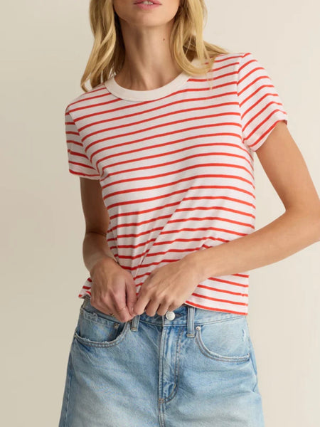 ZSupply Junie Striped Tee- Lychee
