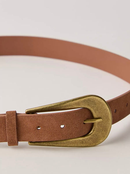 Free People Cannon Suede Belt - Cognac