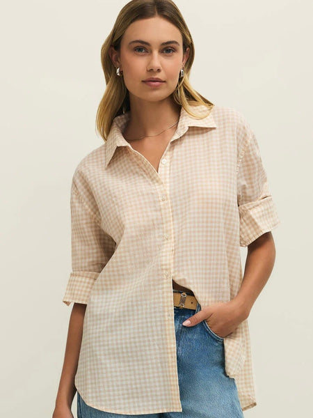 ZSupply Seaport Gingham Button Up - Parchment