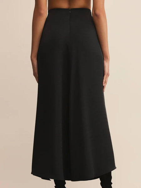 ZSupply Northpointe Satin Midi Skirt - Black