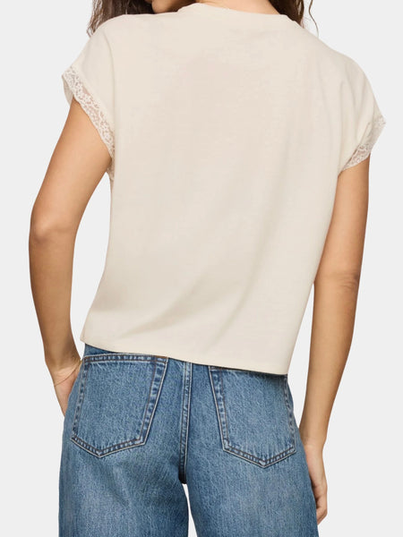 ZSupply Marika Lace Trim Muscle Tee - All
