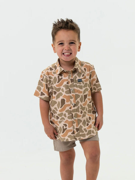 Burlebo Youth Performance Button Up - Venado Camo
