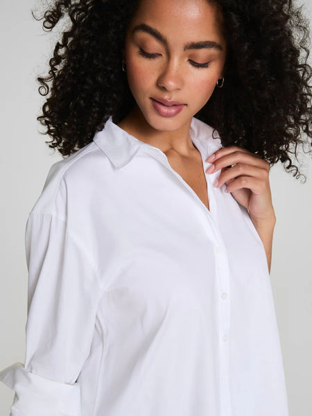 SPANX Poplin Oversized Button Down - Classic White