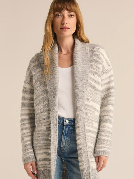 ZSupply Level Up Cardigan - Light Heather Grey