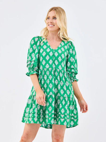 Raya Dress- Early Riser Green