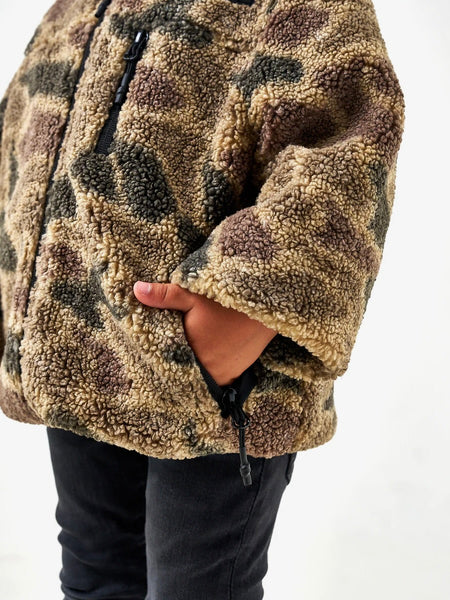 Burlebo Youth Sherpa - Full Zip - Rocky Mountain Camo