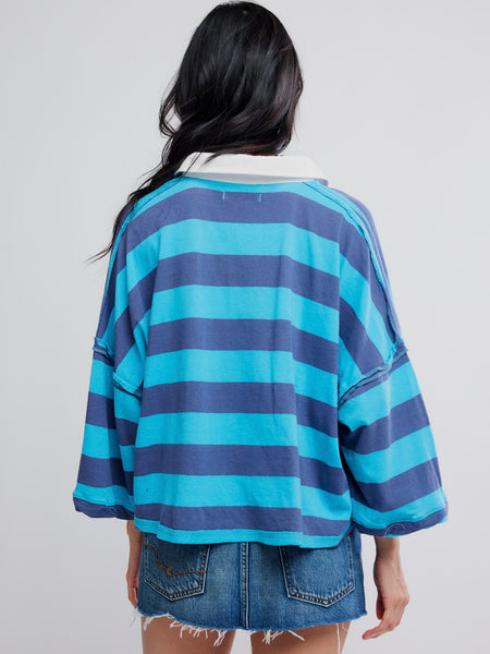 Free People Auggie Tee- Night Shadow/ Tropical B