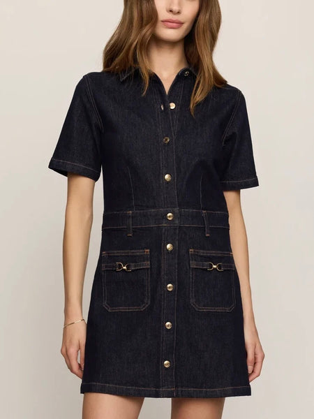 ZSupply The Crush Denim Dress - Midnight Air