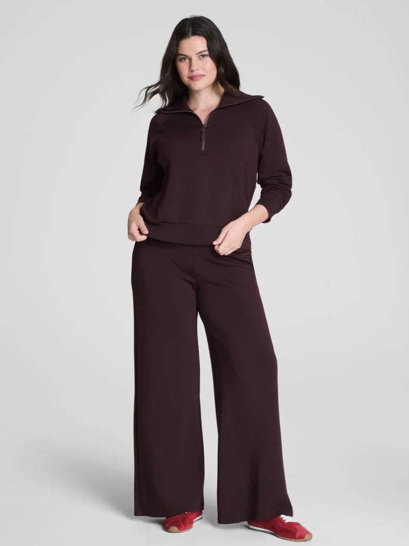 SPANX Air Essentials Wide Leg Pant - Truffle Brown