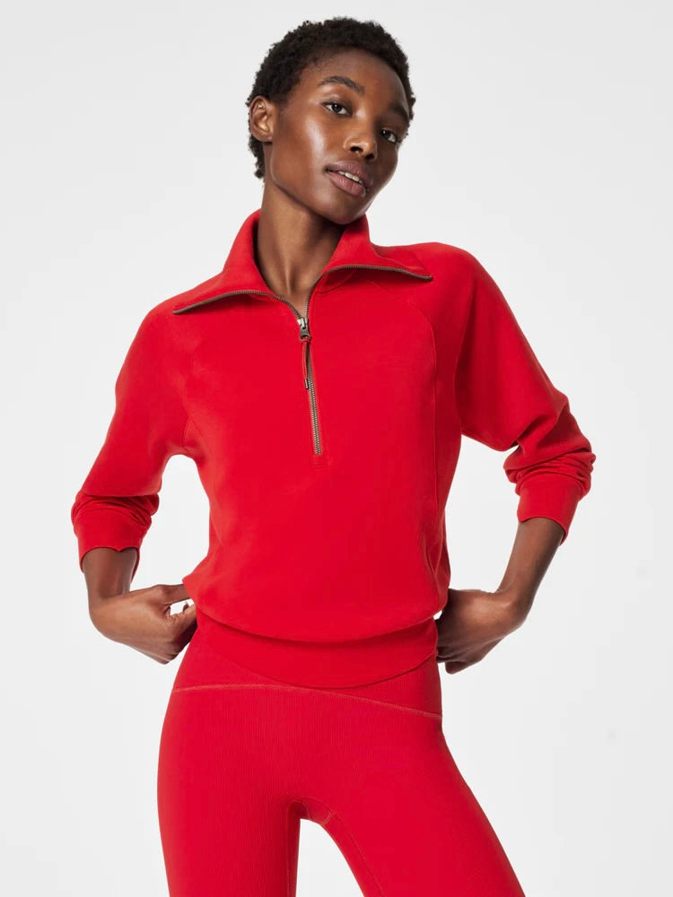 SPANX AirEssential Half Zip - Spanx Red