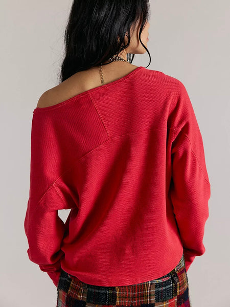 Free People Jess Long Sleeve - Salsa