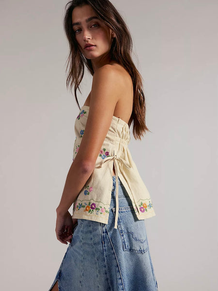 Free People Doily Days Tube Top - Cream Combo