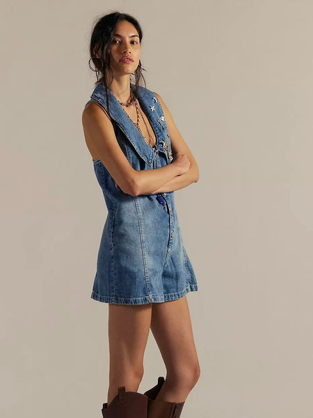 Free People Dover Playsuit - Candy